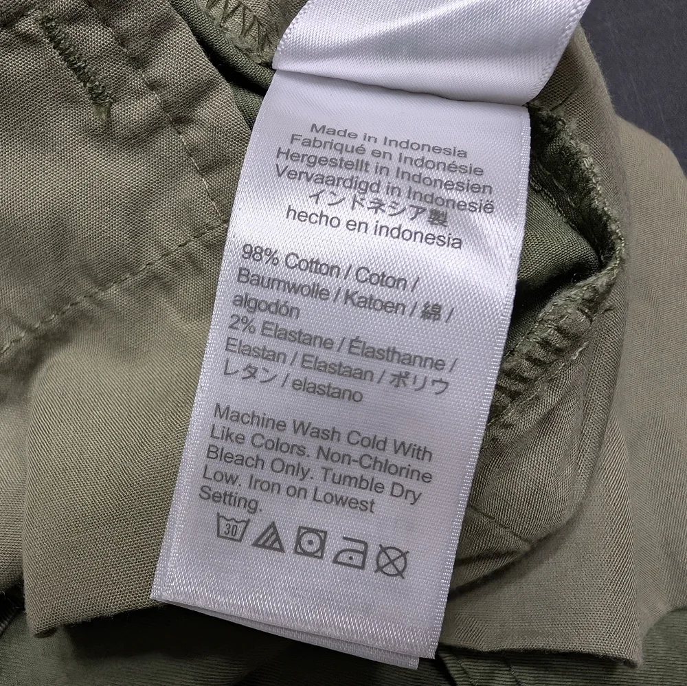 J. Crew Olive Green Pull On Shorts In Lightweight Chino‎ Women's Size XXS